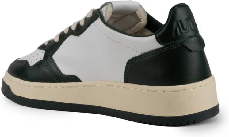 Autry Bicolor leren sneakers met logodetail Black Heren