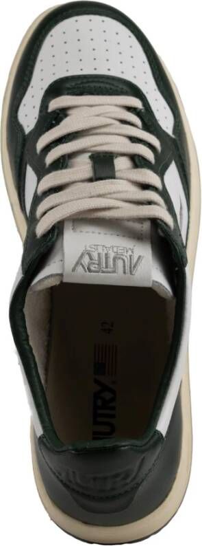 Autry Bicolor leren sneakers met logodetail Black Heren