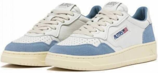 Autry Blauw en wit gecombineerde sneakers White Dames