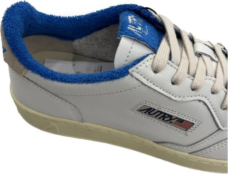 Autry Blauwe leren Medalist sneakers White Heren