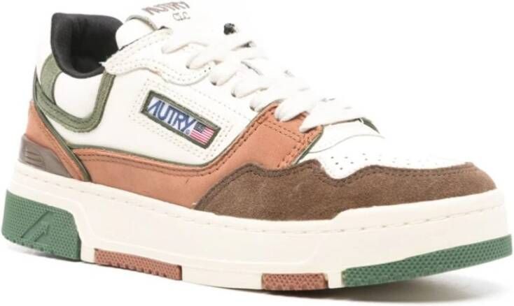 Autry Bruine Sneakers met Kleurblok Ontwerp Brown Dames