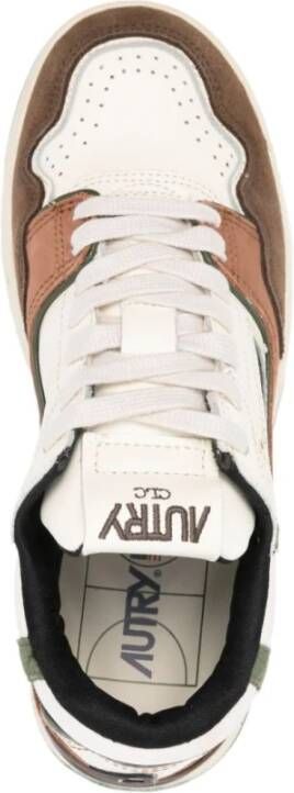 Autry Bruine Sneakers met Kleurblok Ontwerp Brown Dames