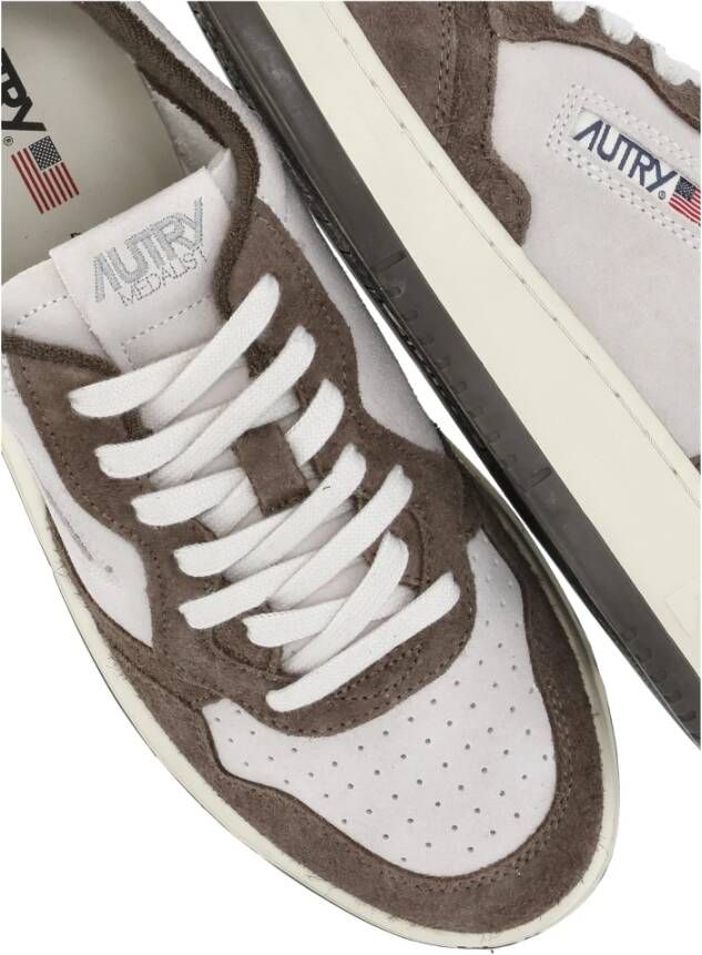 Autry Bruine Suède Leren Sneakers met Logo Multicolor Heren