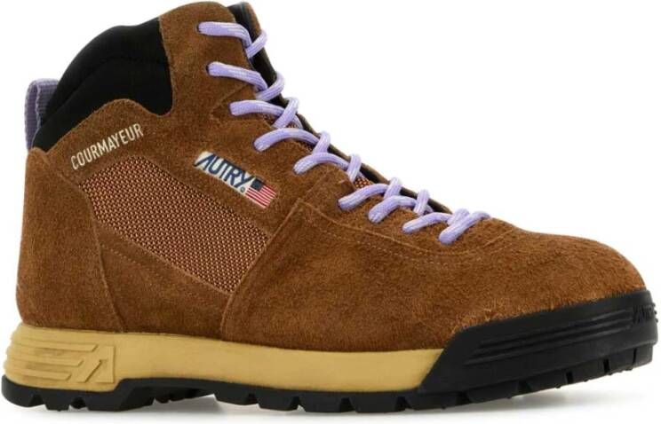 Autry Bruine Suède Stijlvolle Sneakers Brown Heren