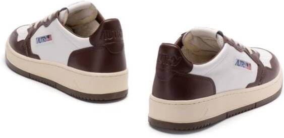 Autry Bruin Wit Leren Panel Sneaker Brown Heren