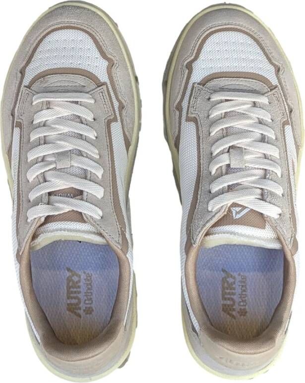 Autry Canvas Golfschoenen in wit en beige Heren