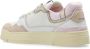 Autry CLC Lage Sneakers in Wit Beige Roze White Dames - Thumbnail 3