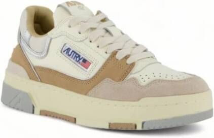 Autry CLC LOW Sneakers Color-Block Design Beige Dames