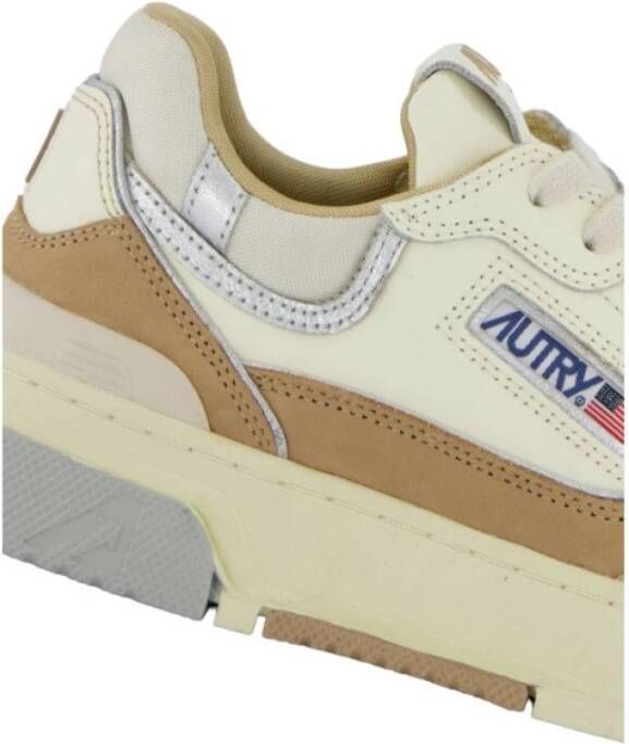 Autry CLC LOW Sneakers Color-Block Design Beige Dames