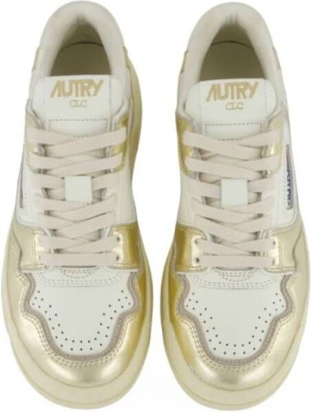 Autry CLC LOW Sneakers Extra-Volume Leer & Suède White Dames