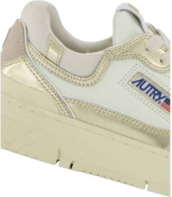 Autry CLC LOW Sneakers Extra-Volume Leer & Suède White Dames