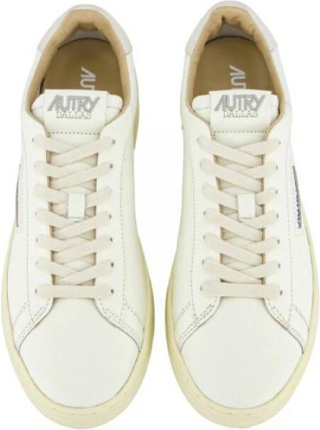 Autry Dallas Low Witte Leren Sneakers Multicolor Dames