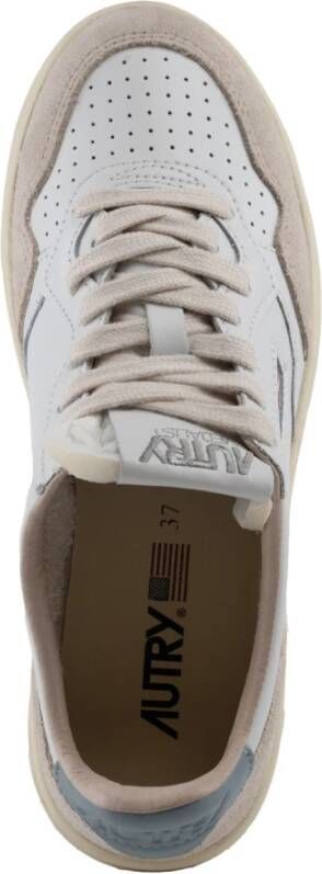 Autry Dames wit zilverblauwe sneakers White Dames