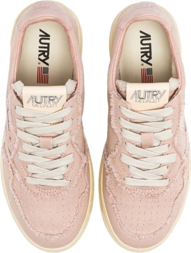 Autry Denim Medalist Lage Schoenen Pink Dames