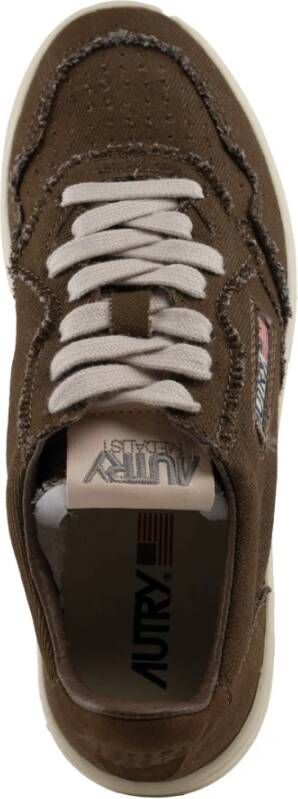 Autry Denim Medalist Low Damessneakers Brown Dames