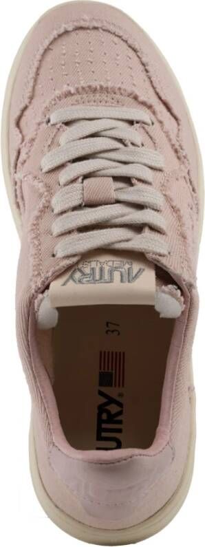 Autry Denim Medalist Low Damessneakers Pink Dames