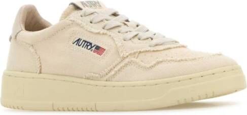 Autry Denim Medalist Sneakers in Ivoor Beige Dames