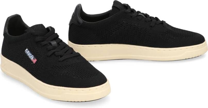 Autry Easeknit lage sneakers met leren inzet Black Heren