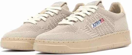 Autry Easeknit Sneakers met Zwarte Mesh Bovenwerk Beige Heren