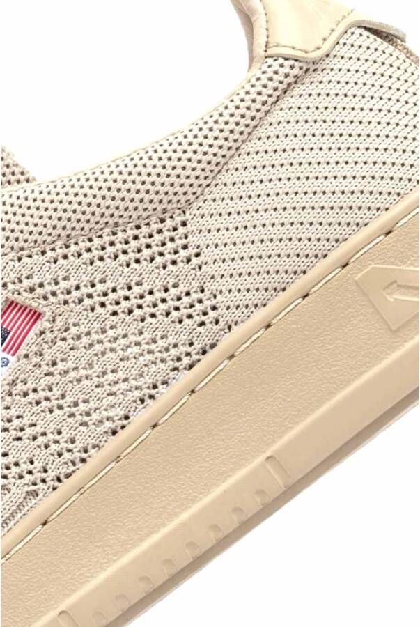 Autry Easeknit Sneakers met Zwarte Mesh Bovenwerk Beige Heren