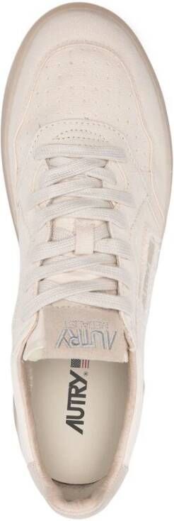 Autry Ecru Veterschoen met Geperforeerde Neus Beige Heren