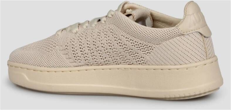 Autry Gebreide Lage Sneakers Beige Dames