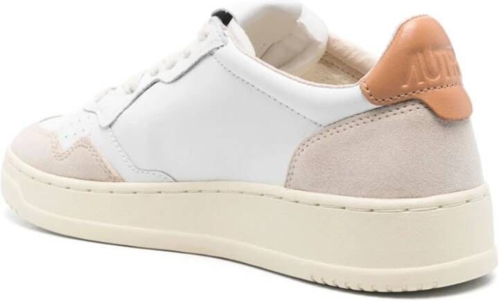 Autry Geperforeerde Medalist Lage Sneakers in Wit White Heren