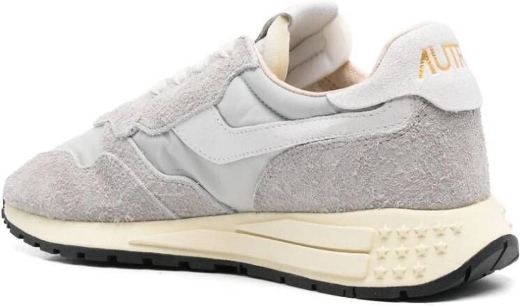 Autry Gestreepte Veterschoenen in Heather Grey White Heren