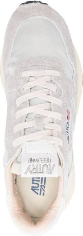 Autry Gestreepte Veterschoenen in Heather Grey White Heren