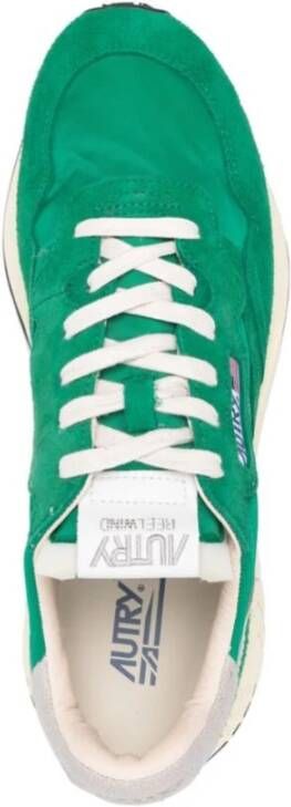 Autry Groene Suède Sneakers Reelwind LOW Green Heren