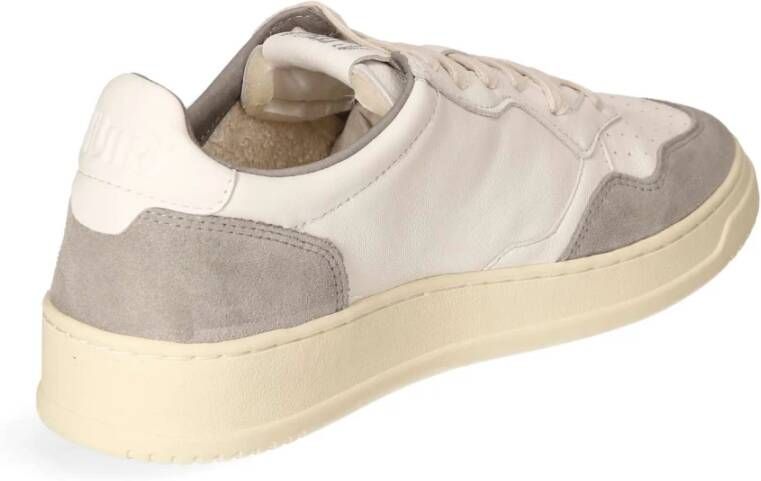 Autry Grijze Leren Lage Sneaker White Heren