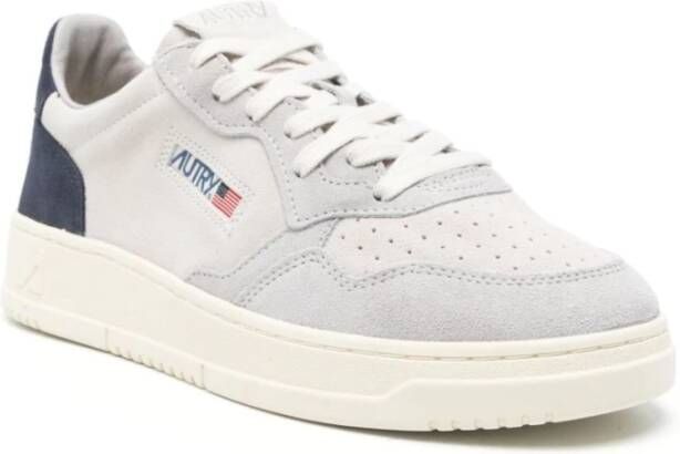 Autry Grijze Sneakers Veters Gewatteerde Enkel Gray Heren