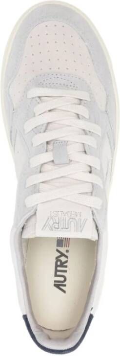 Autry Grijze Sneakers Veters Gewatteerde Enkel Gray Heren