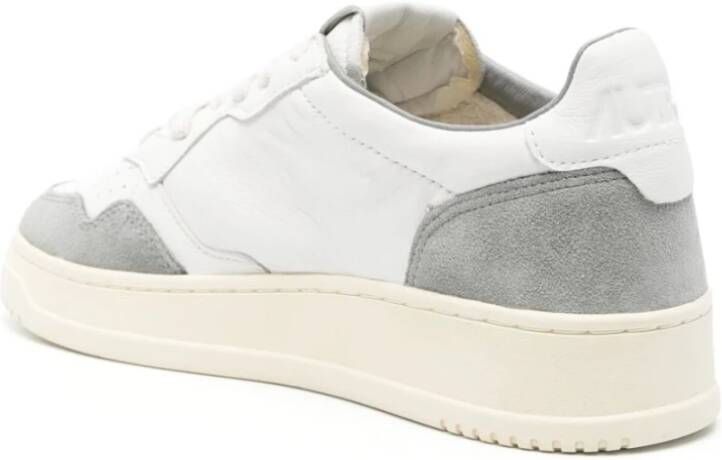 Autry Grijze Sneakers Vetersluiting Platte Rubberen Zool Gray Heren