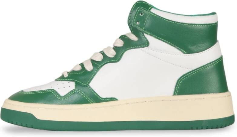 Autry Groene Bicolor Mid Sneakers Green Dames