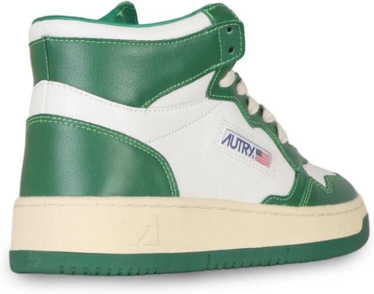 Autry Groene Bicolor Mid Sneakers Green Dames