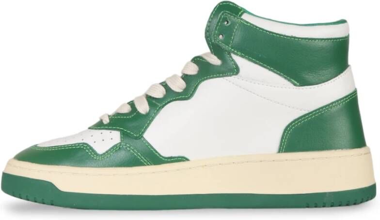 Autry Groene Bicolor Mid Sneakers Green Dames