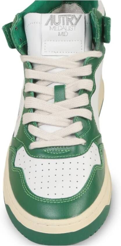 Autry Groene Bicolor Mid Sneakers Green Dames