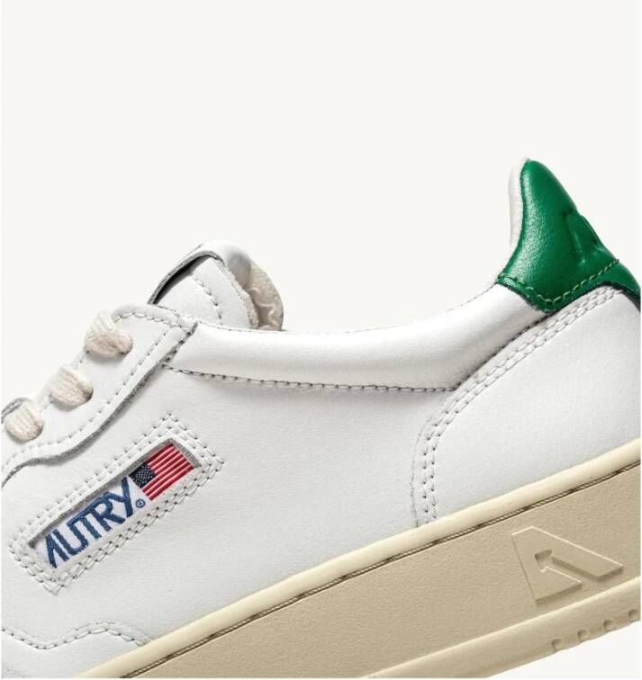 Autry Groene hiel laag model sneaker White Heren