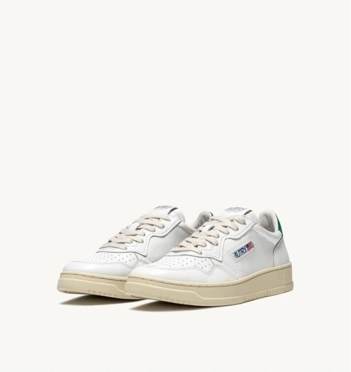 Autry Groene hiel laag model sneaker White Heren