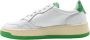 Autry Groene Leren Logo Sneakers White Dames - Thumbnail 2