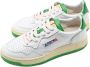 Autry Groene Leren Logo Sneakers White Dames - Thumbnail 3