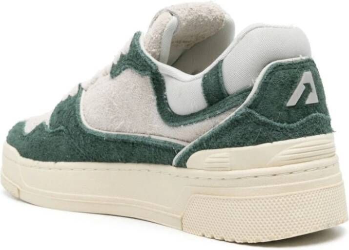 Autry Groene Leren Sneakers CLC Laag Green Dames