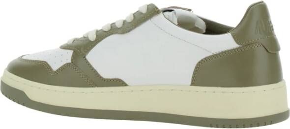 Autry Groene leren sneakers met zijlogo Green Heren