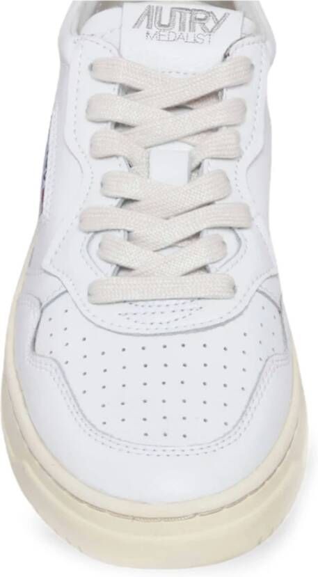 Autry Groene leren tab-schoenen White Heren