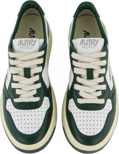 Autry Groene platte schoenen Klassieke sportieve sneaker Green Heren