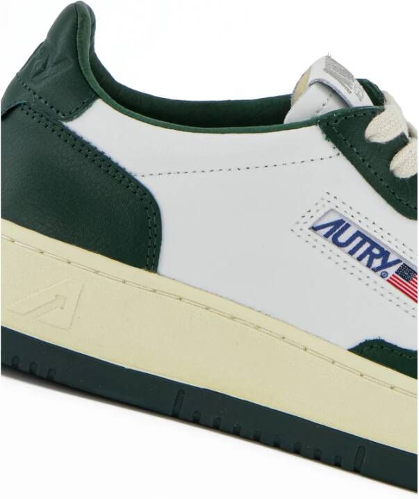 Autry Groene platte schoenen Klassieke sportieve sneaker Green Heren