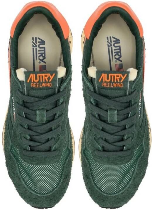 Autry Groene Sneakers Reelwind Dynamisch Ontwerp Green Heren