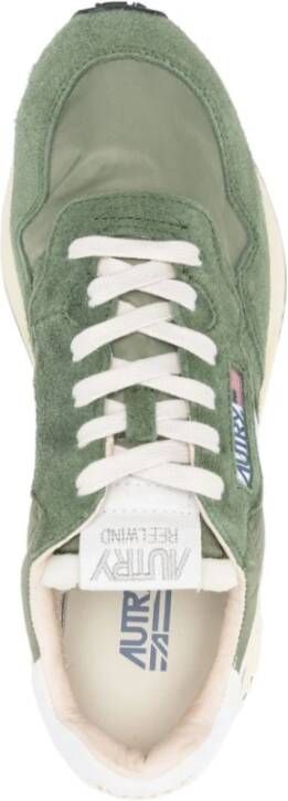 Autry Groene Sneakers Veters Rubberen Zool Green Heren