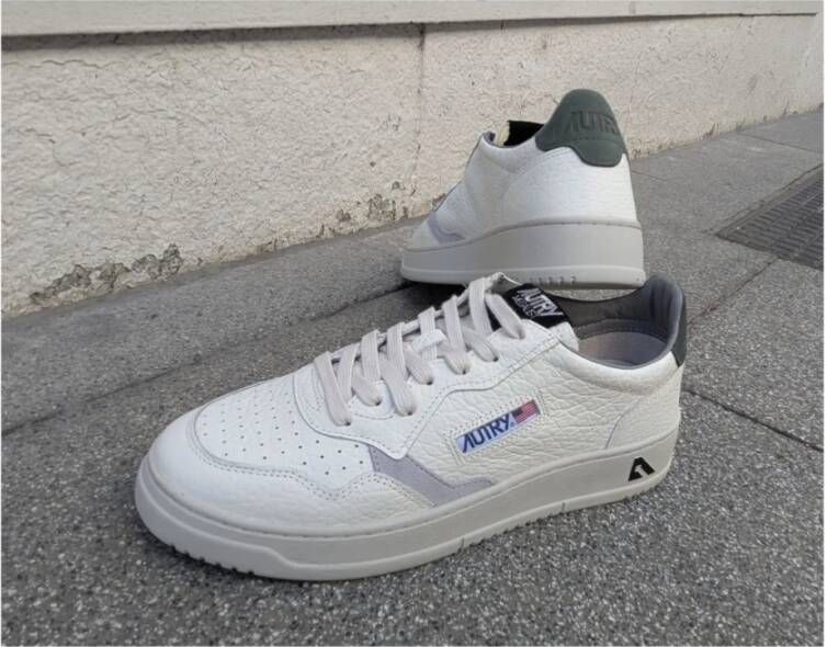 Autry Groene suède lage sneakers White Heren